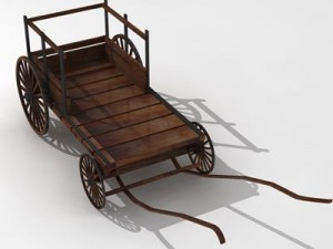 ancient chariot 2 Model 3D