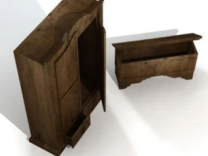 wardrobe and chest 3D Model
