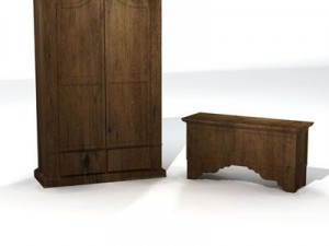 wardrobe and chest 3D Model