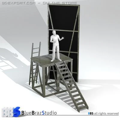 theater elements 3D Model .c4d .max .obj .3ds .fbx .stl .blend 