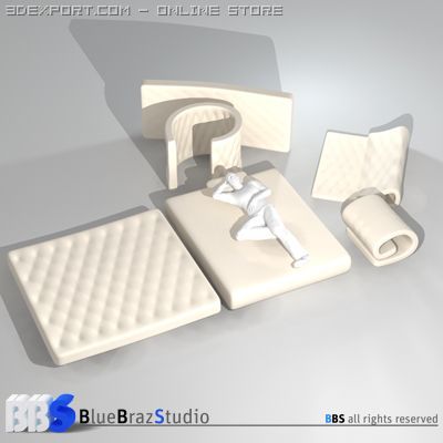 mattresses 3D Model .c4d .max .obj .3ds .fbx .stl .blend 