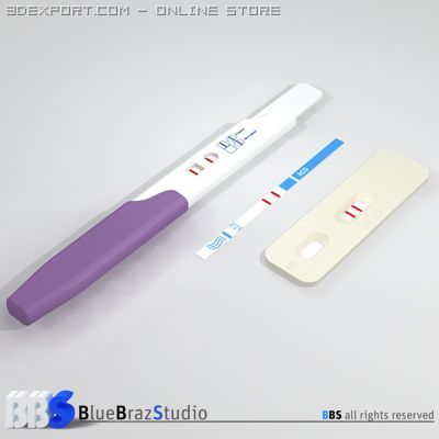 pregnancy test 3 Modelo 3D .c4d .max .obj .3ds .fbx .stl .blend 