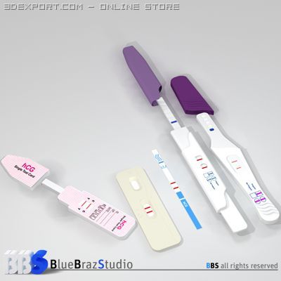 pregnancy test 4 3D Model .c4d .max .obj .3ds .fbx .stl .blend 