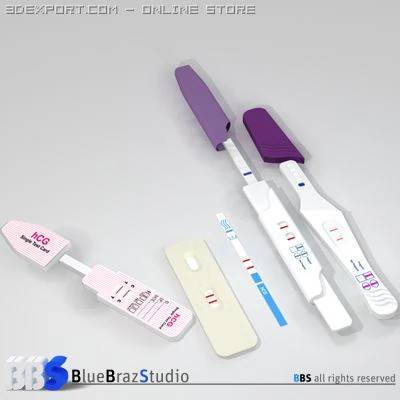 pregnancy test 4 3D Model .c4d .max .obj .3ds .fbx .stl .blend 