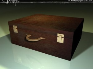 wooden suitcase 3D Model
