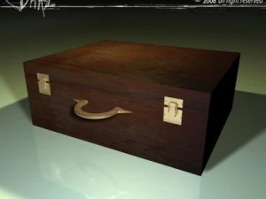 wooden suitcase 3D Model