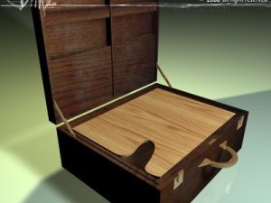 wooden suitcase 3D Model