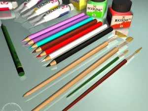 narzędzia artysty Model 3D