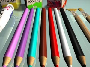 narzędzia artysty Model 3D