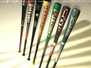 baseball bats collection 3D Model