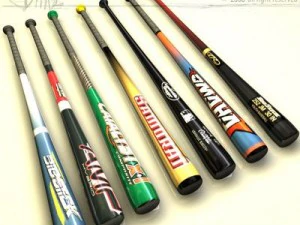 baseball bats collection 3D Model