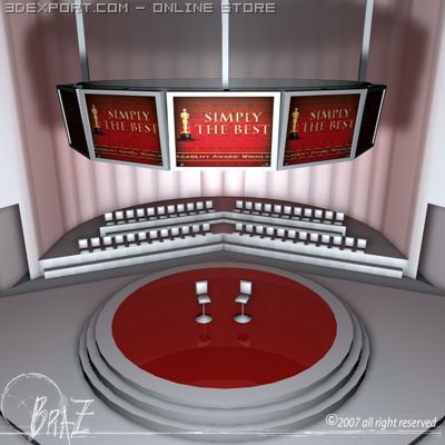set tv 3Dモデル .c4d .max .obj .3ds .fbx .stl .blend 