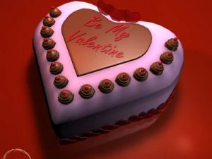 valentine cake 3D Model