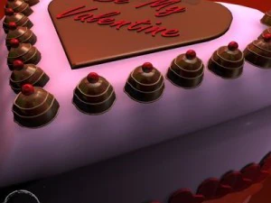 valentine cake 3D Model
