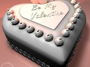 valentine cake 3D Model
