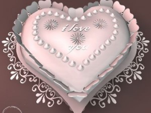 valentine chocolate cake 3D Модель