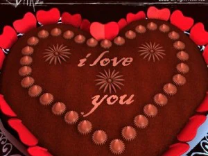 valentine chocolate cake 3D Model
