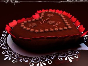 valentine chocolate cake 3D Модель