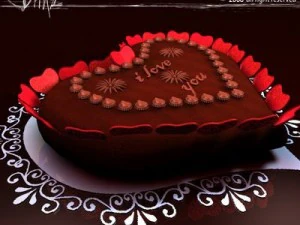 valentine chocolate cake 3D Model