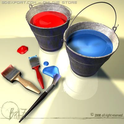 paint tools 3D Model .c4d .max .obj .3ds .fbx .stl .blend 