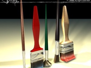 paint brushes 3D Model