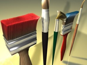paint brushes 3D Model