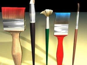paint brushes 3D Model