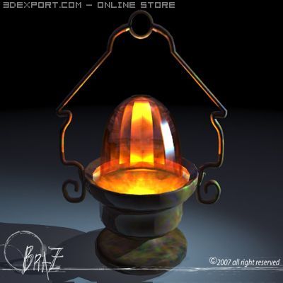 ancient lantern 3D Модель .c4d .max .obj .3ds .fbx .stl .blend 