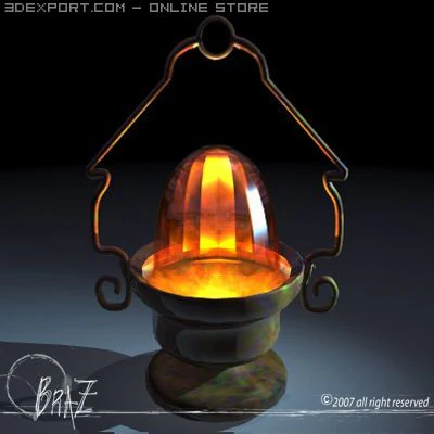 ancient lantern 3D Model .c4d .max .obj .3ds .fbx .stl .blend 