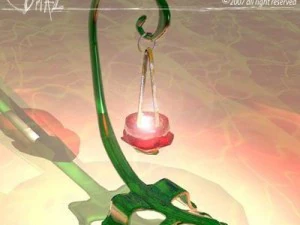 candela lucertola Modello 3D