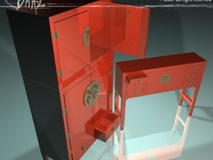 chinese cabinet and closet Modelo 3D