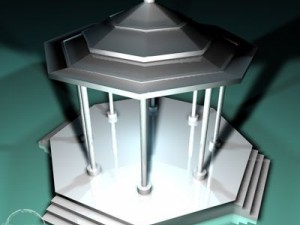 gazebo 3D-Modell