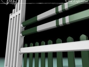 white green jump 3D Model