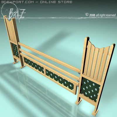 green wood jump Model 3D .c4d .max .obj .3ds .fbx .stl .blend 