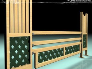 green wood jump Model 3D