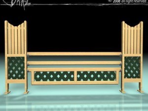 green wood jump Model 3D
