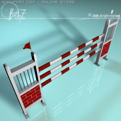 wei&szlig;er roter Sprung 3D Modell .c4d .max .obj .3ds .fbx .stl .blend 