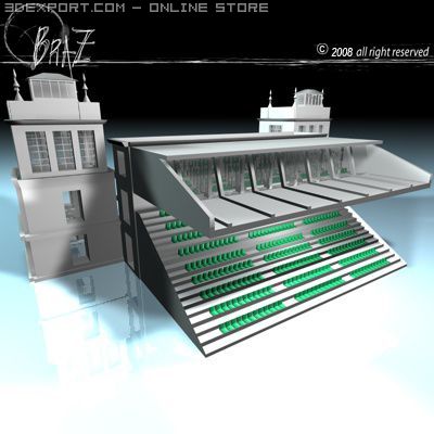 arenas tribune 3D Model .c4d .max .obj .3ds .fbx .stl .blend 