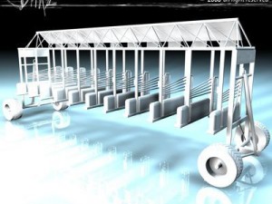 horses start cages Model 3D
