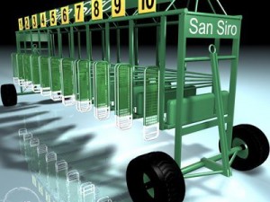 horses start cages Model 3D
