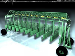 horses start cages Model 3D
