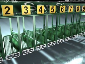 horses start cages Model 3D