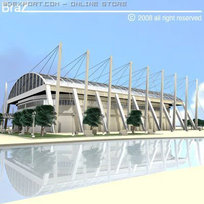 hockey stadium 3D Model .c4d .max .obj .3ds .fbx .stl .blend