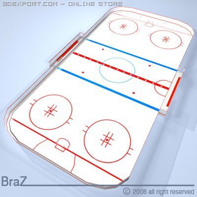 hockey field Modello 3D .c4d .max .obj .3ds .fbx .stl .blend 