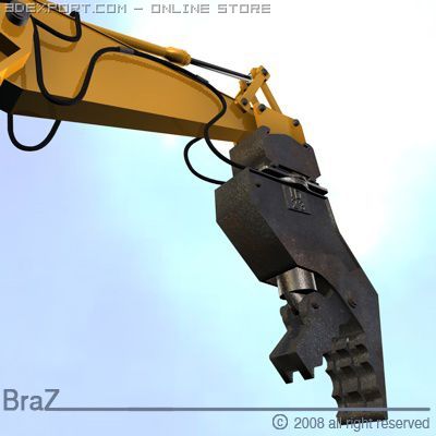 hydraulic excavators 3Dモデル .c4d .max .obj .3ds .fbx .stl .blend 