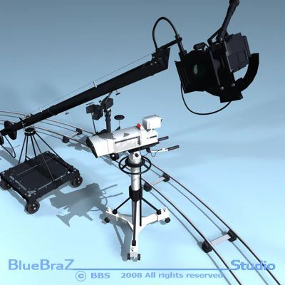 broadcast camera collection 3D Model .c4d .max .obj .3ds .fbx .stl .blend 