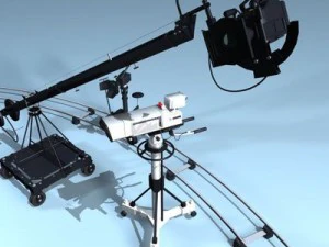 Sammlung von Rundfunkkameras 3D Modell