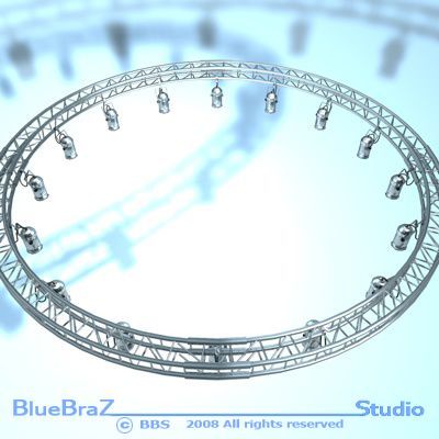 round truss with par 3D Model .c4d .max .obj .3ds .fbx .stl .blend 