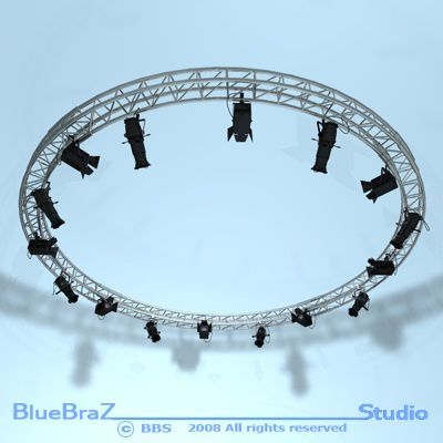 round truss_2 3D Model .c4d .max .obj .3ds .fbx .stl .blend 