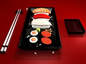sushi plate 3D Model